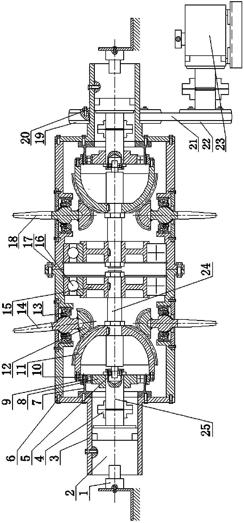 Turbomachinery rotor system blade set inclination and spinning angle precise adjusting device