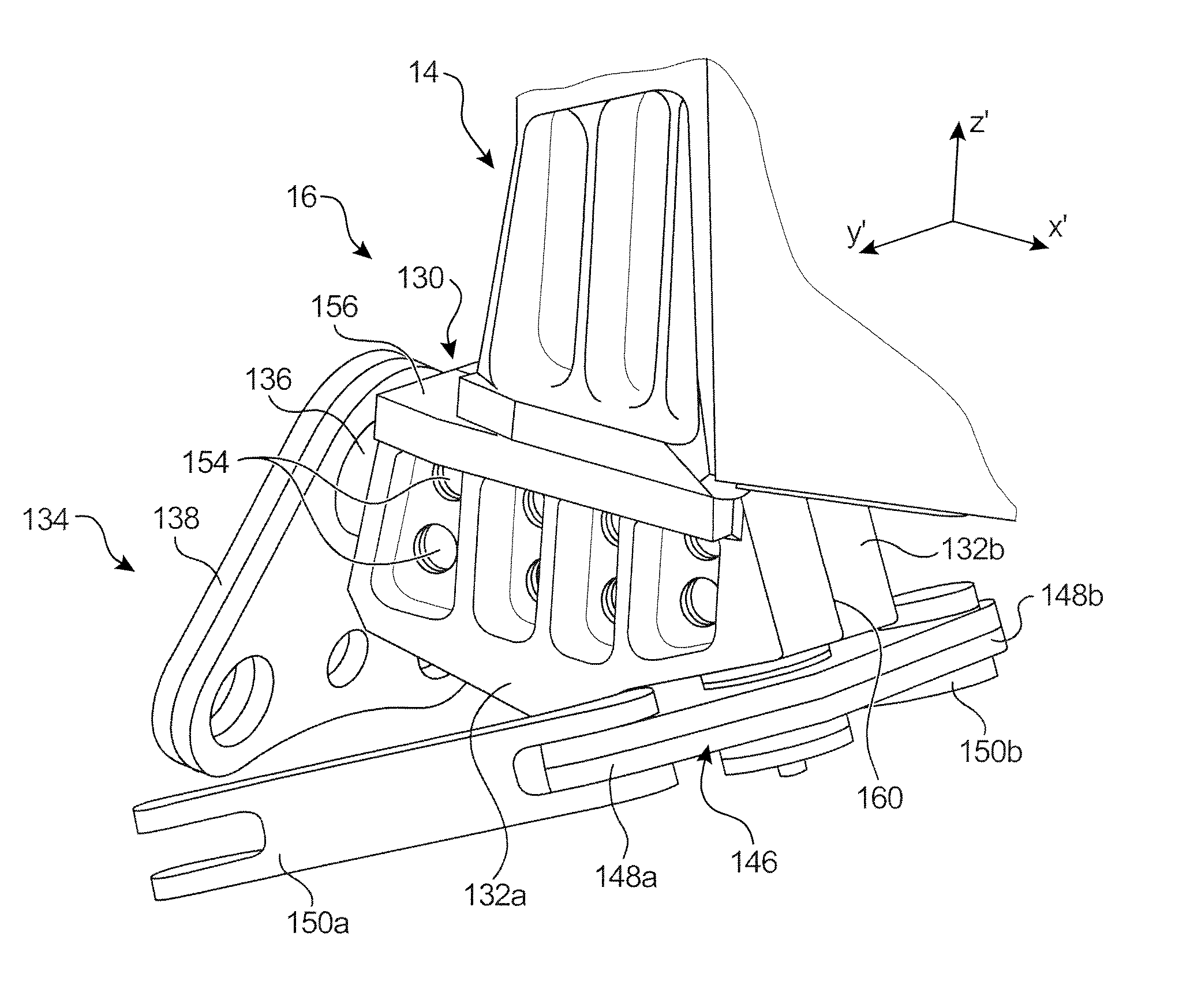 Engine attachment for an assembly system mounted between an attachment strut and an aircraft engine