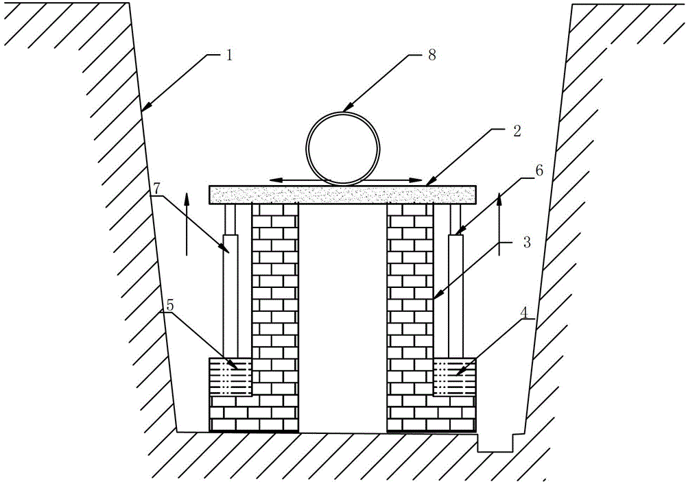 Trample-deformation-resistant adjusting device for shallow-buried gas pipe