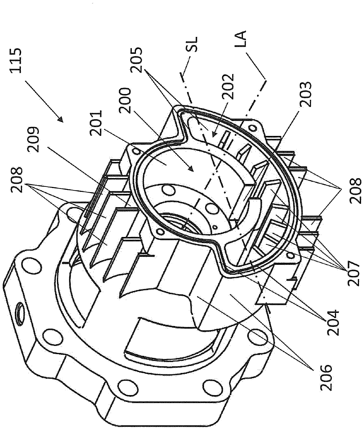 Bearing housing for turbomachine, and turbomachine having bearing housing