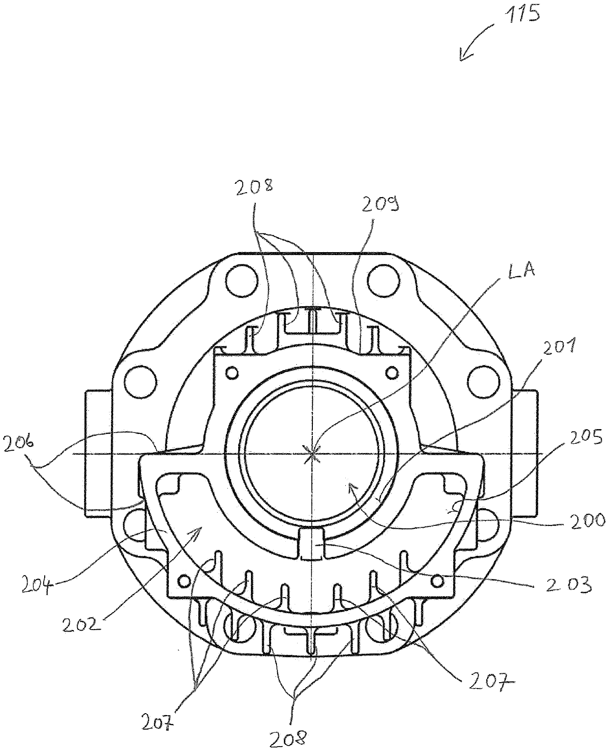 Bearing housing for turbomachine, and turbomachine having bearing housing