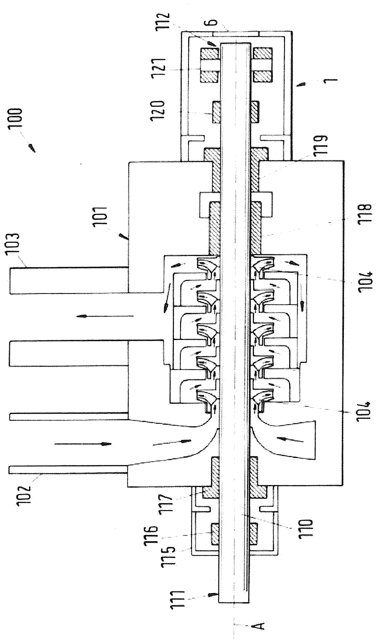 Bearing housing for turbomachine, and turbomachine having bearing housing