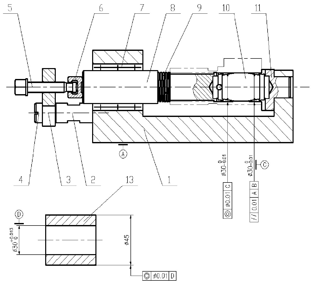 Sleeve part clamping device and method