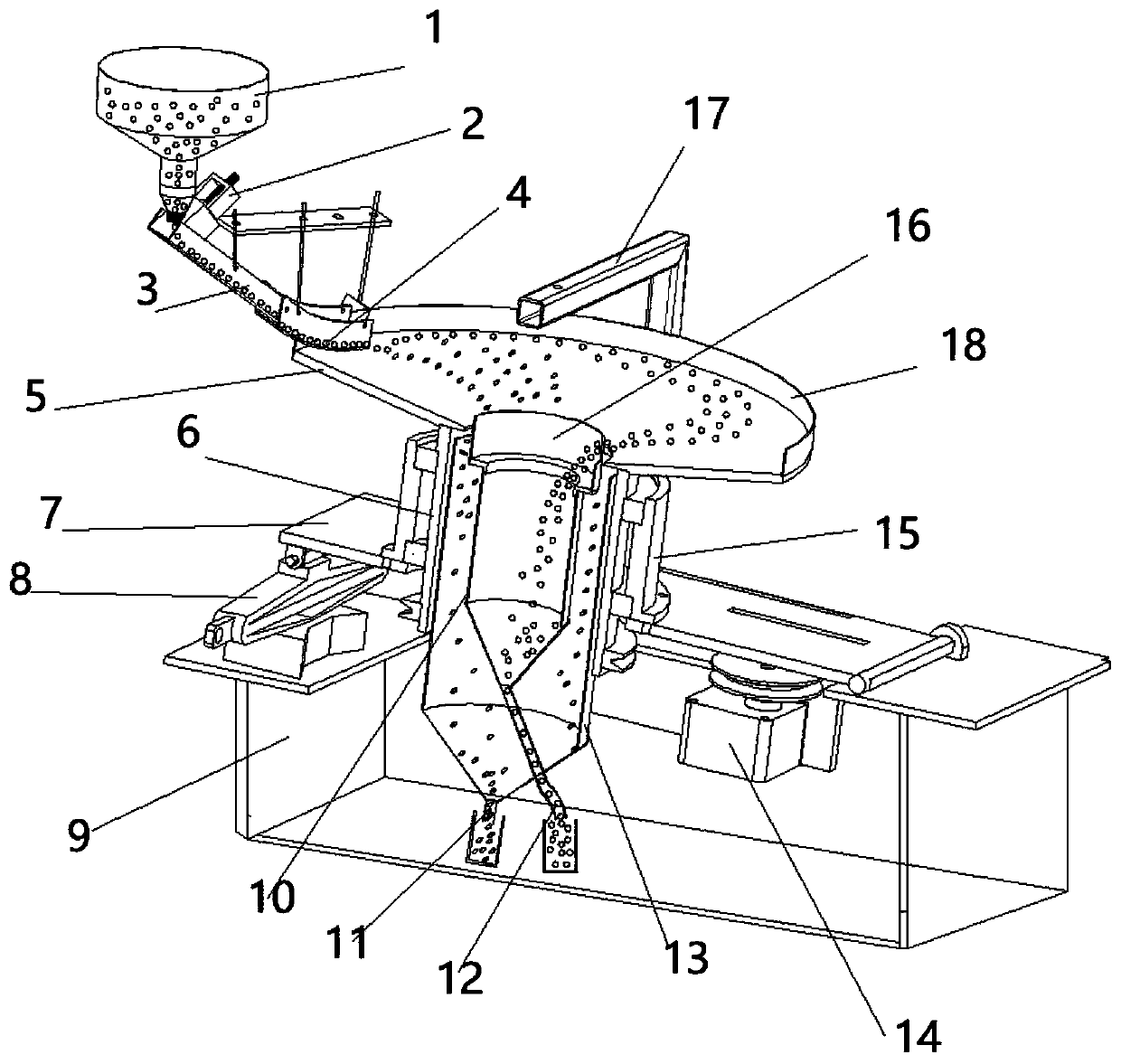 Sphere material roundness sorting machine