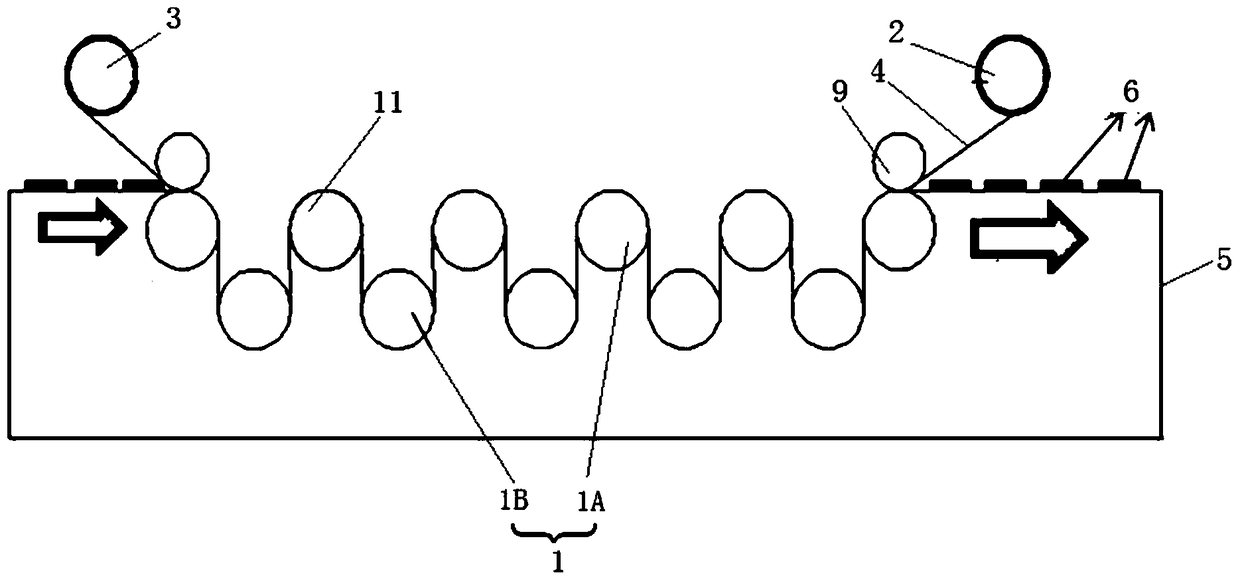 A flexible display batch bending test device and test method thereof