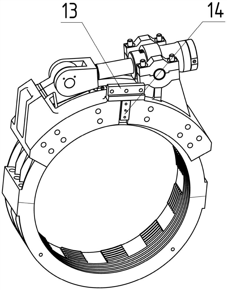 A clamping device for carbon electrode extruder