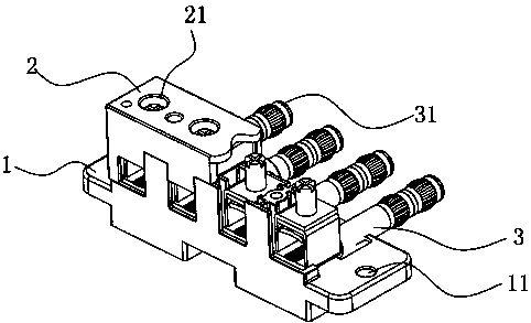 Combined module for plug electric connection of intelligent electricity meter