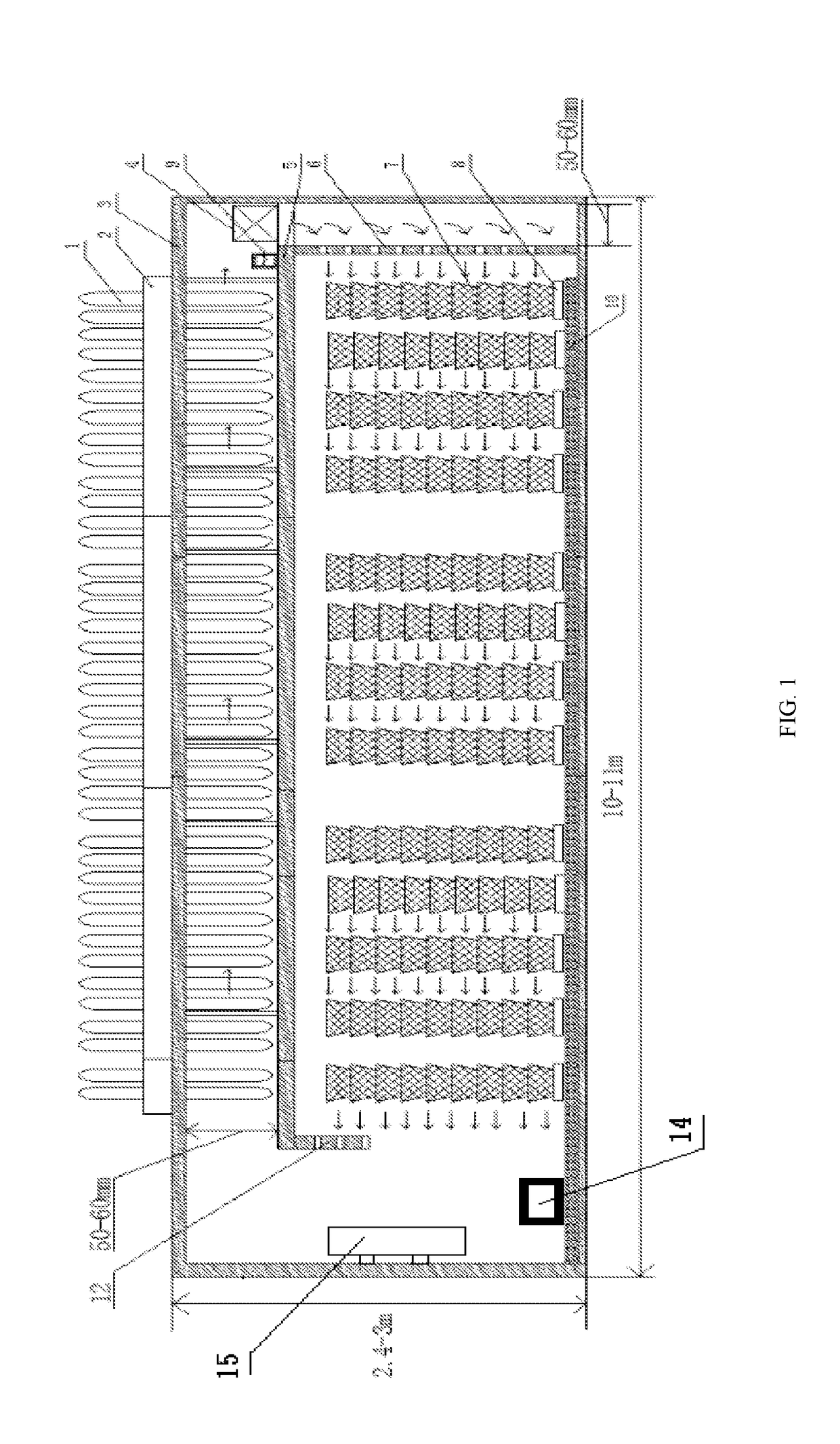 Technology and device for fruit and vegetable phase-temperature precooling compatible multi-coupling Anti-aging treatment