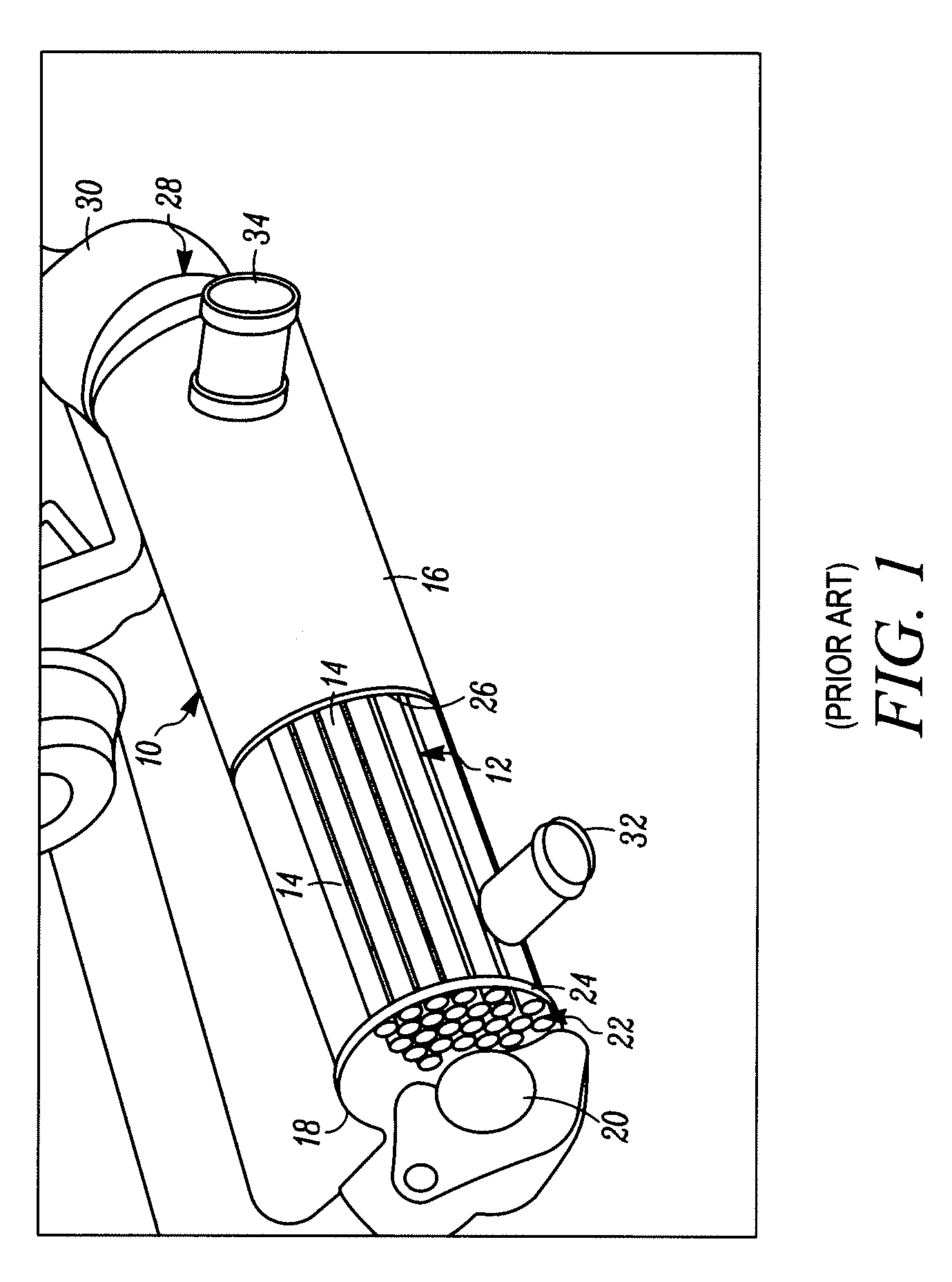 Heat exchanger with divided coolant chamber