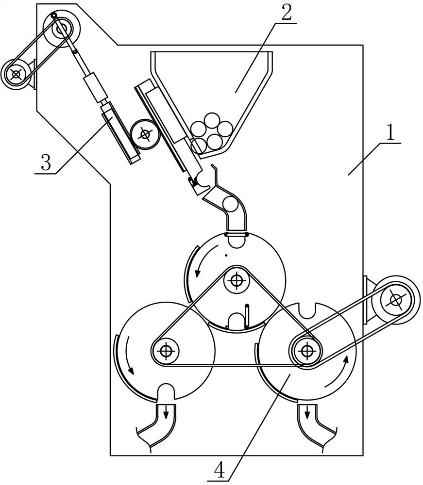 Pipe branching conveying device