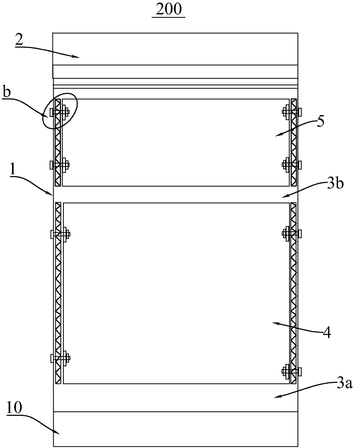 Integrated cooling pad waste gas treatment equipment