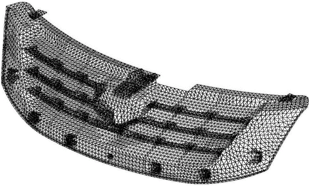 Method for simulating fracture failure of air-inlet grille by adopting EFGM in car collision