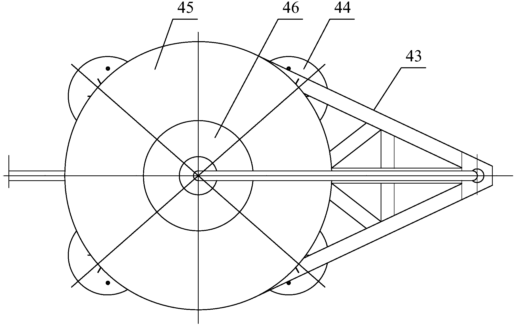 Light single point mooring outer output device