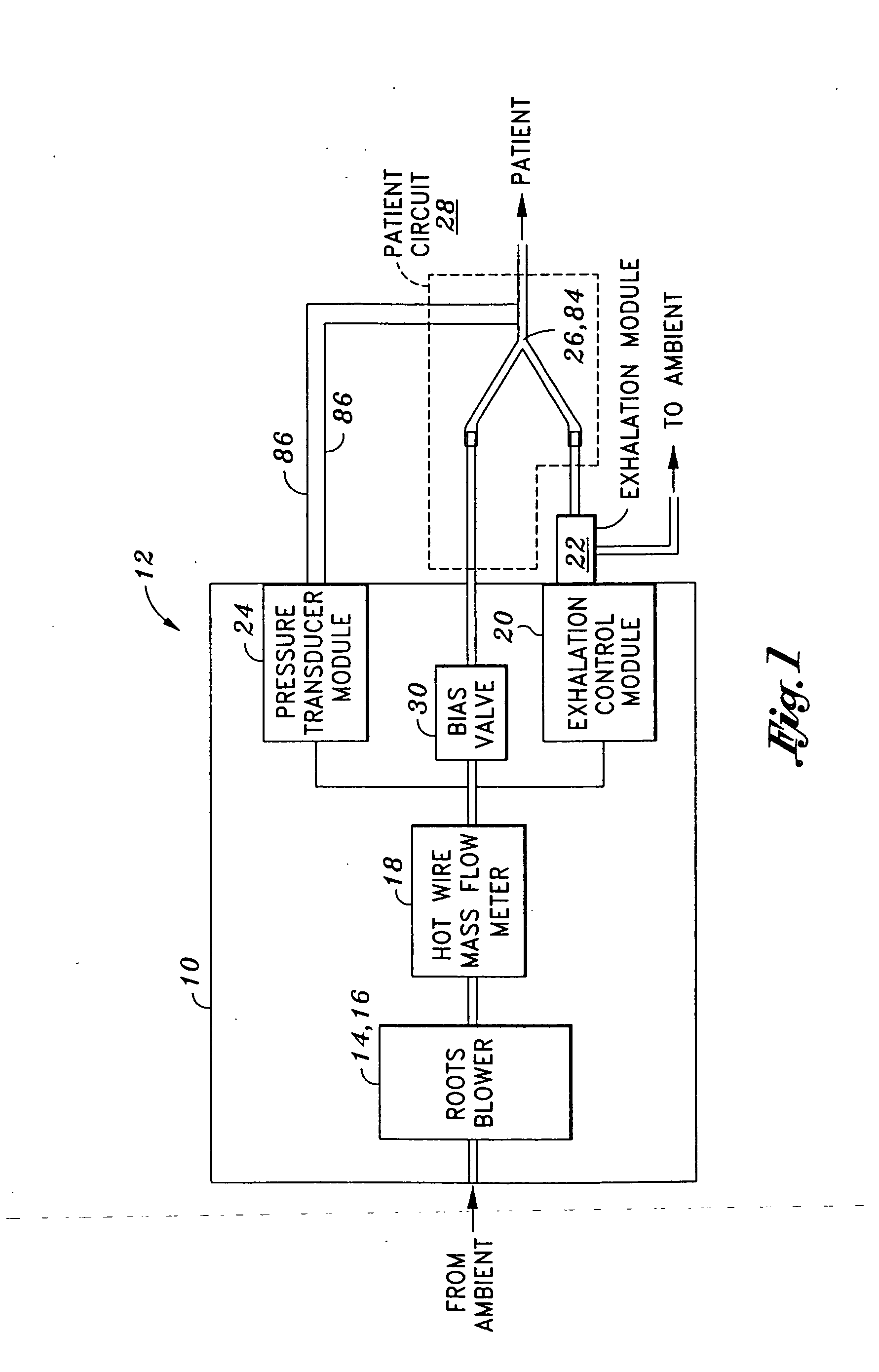 Mechanical ventilation system utilizing bias valve