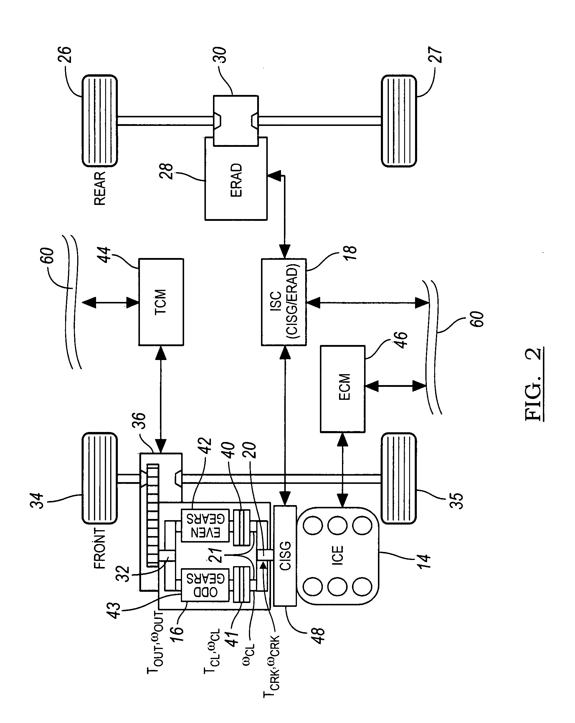 Launch control of a hybrid electric vehicle