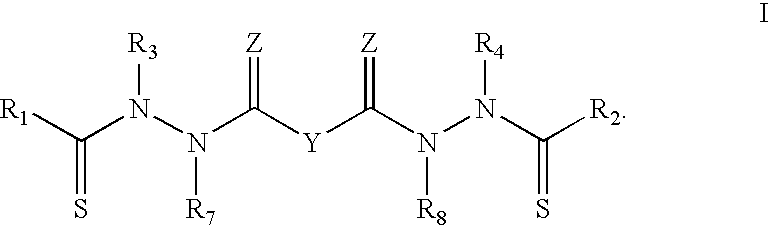 Purification of bis (thiohydrazide amides)