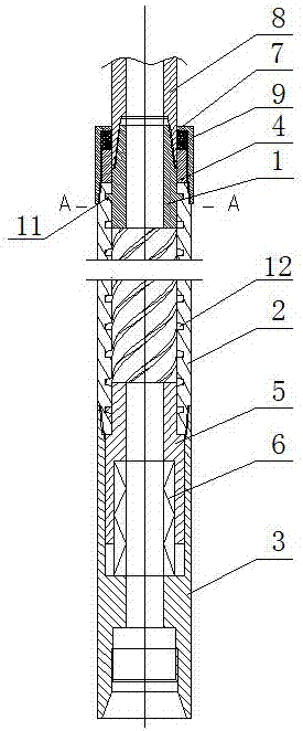 Deep water gravity type spiral automatic connector