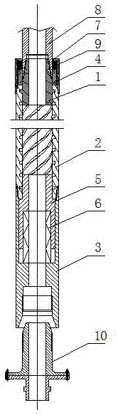 Deep water gravity type spiral automatic connector