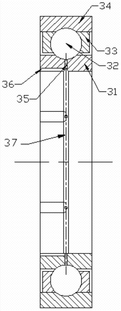 High-speed lower lubricating device for bearing ring