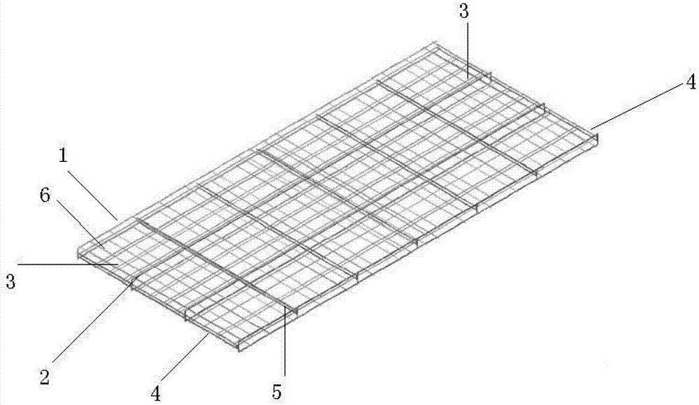 A preparation structure of prestressed concrete slab structural reinforcement for high-speed railway