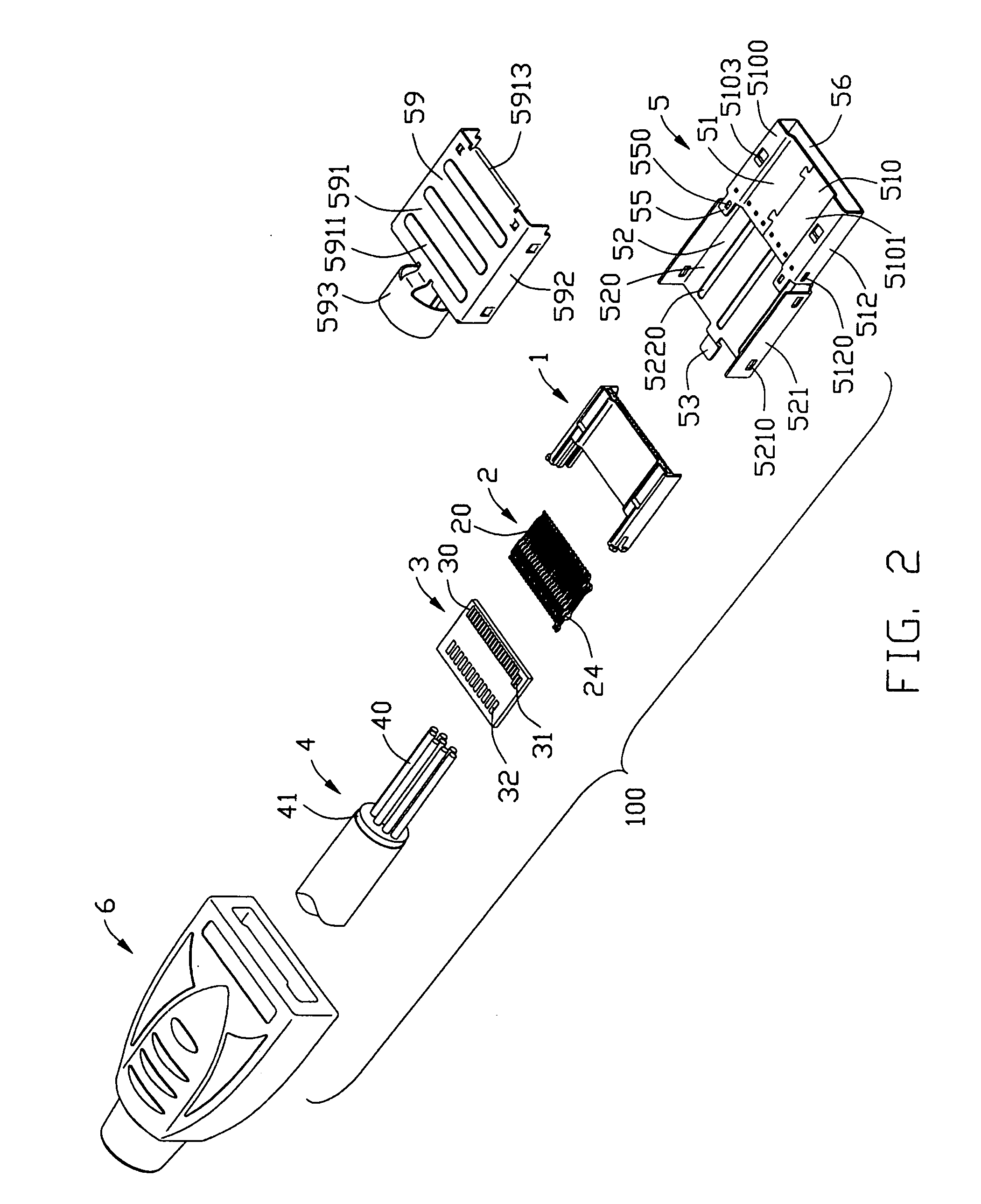 Electrical connector assembly with reduced crosstalk and electromaganectic interference