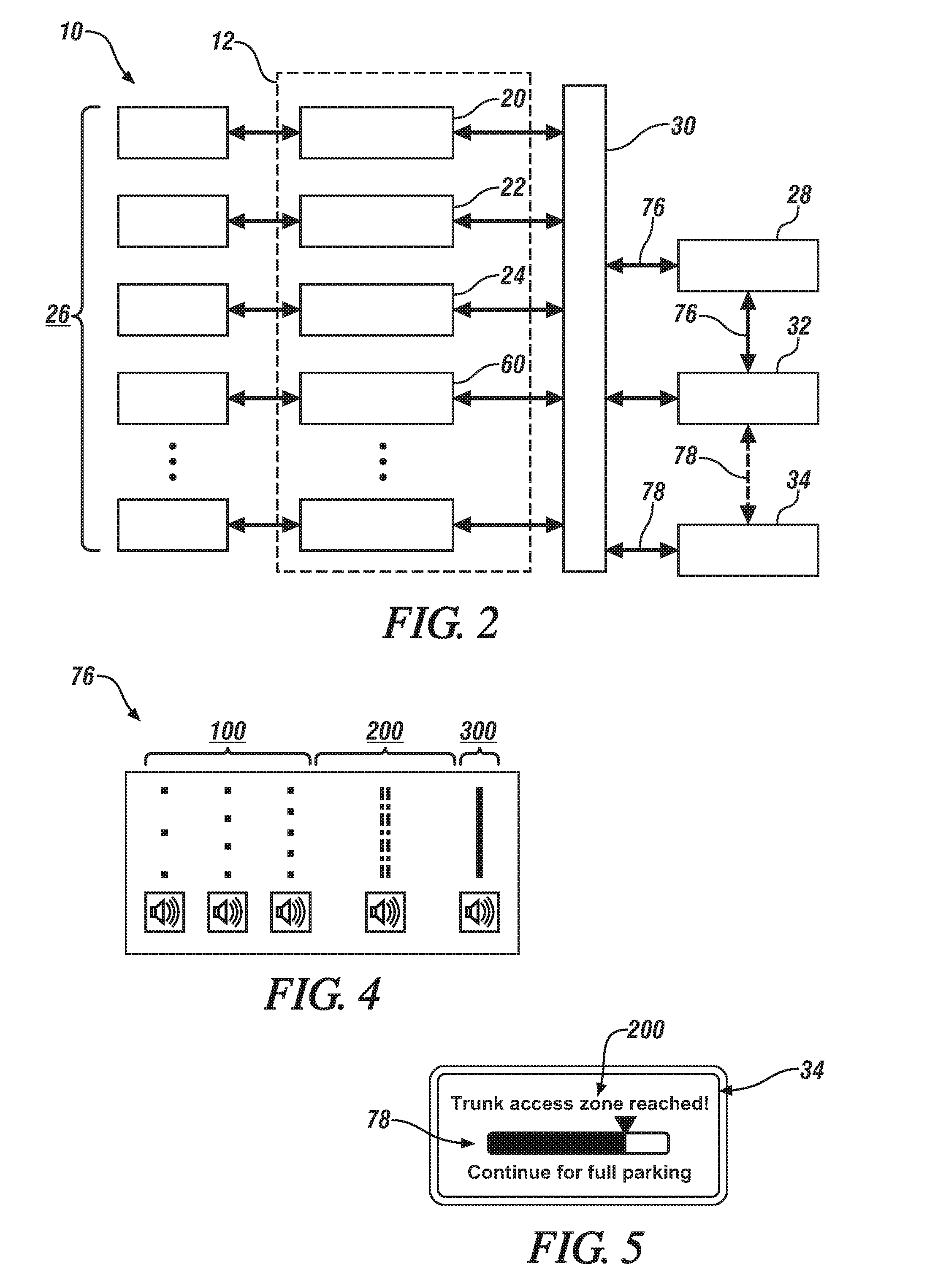 Systems and methods to indicate clearance for vehicle door