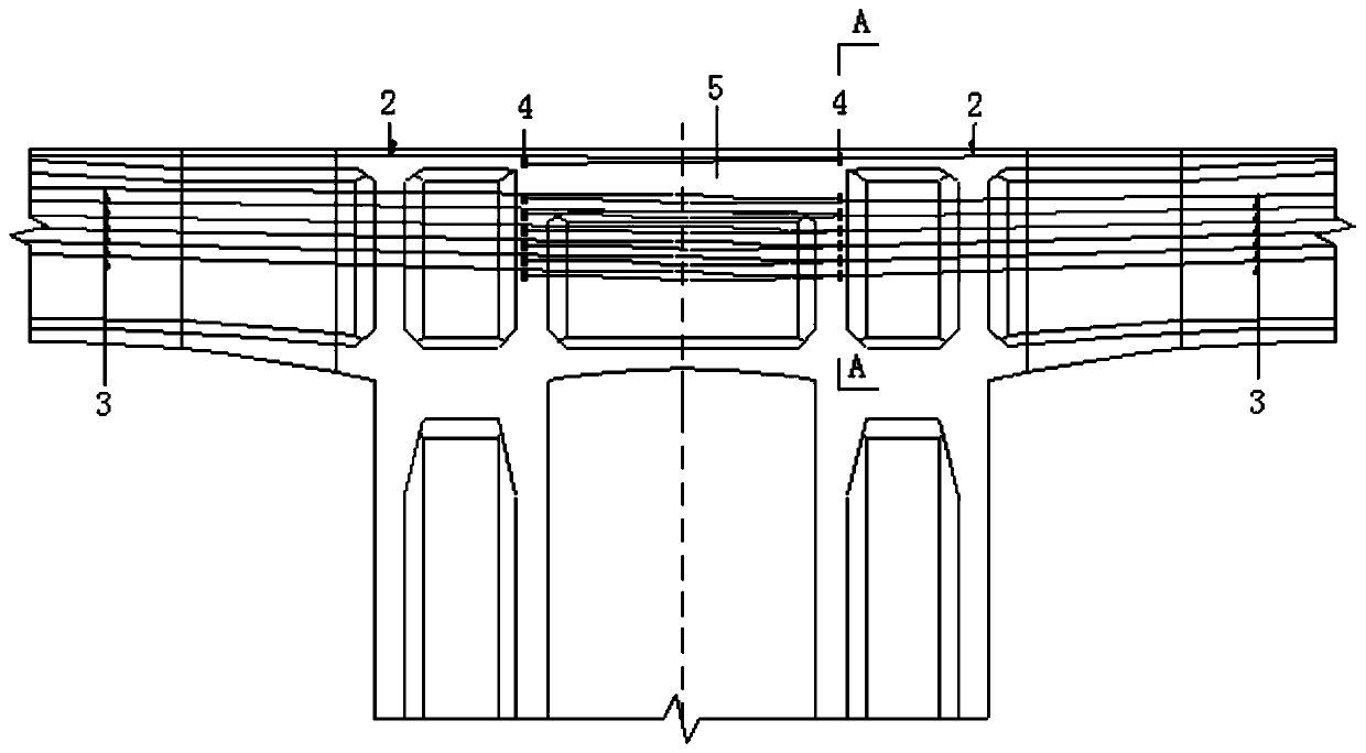 Interlaced anchorage arrangement and construction method of super-long prestressed steel beams