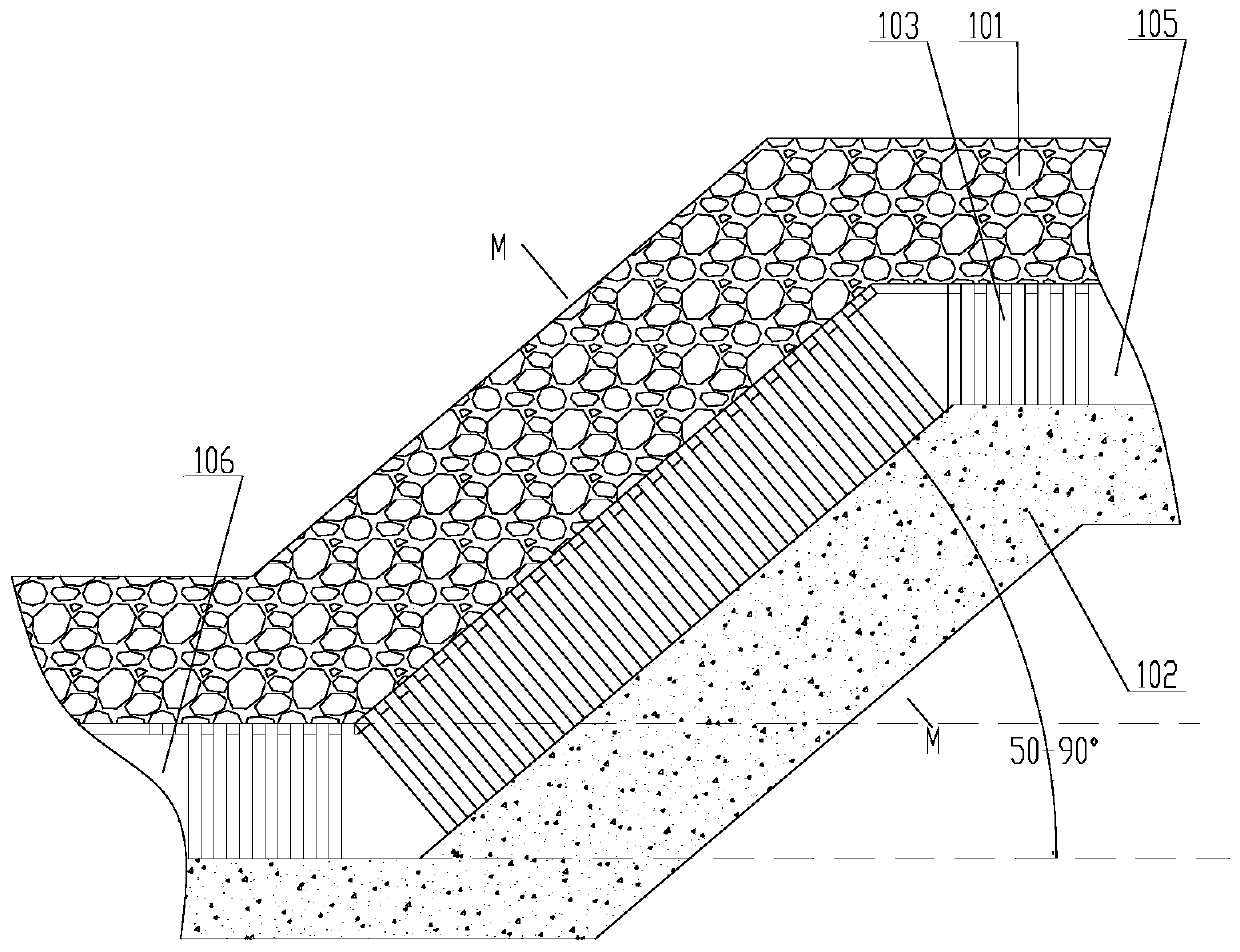 Bypass-air-return top coal caving mining system of extra-large-dip medium-thickness coal seam