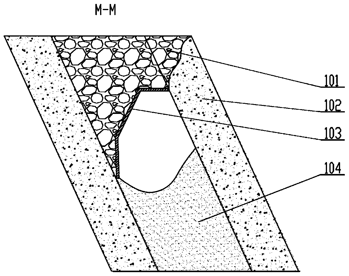 Bypass-air-return top coal caving mining system of extra-large-dip medium-thickness coal seam