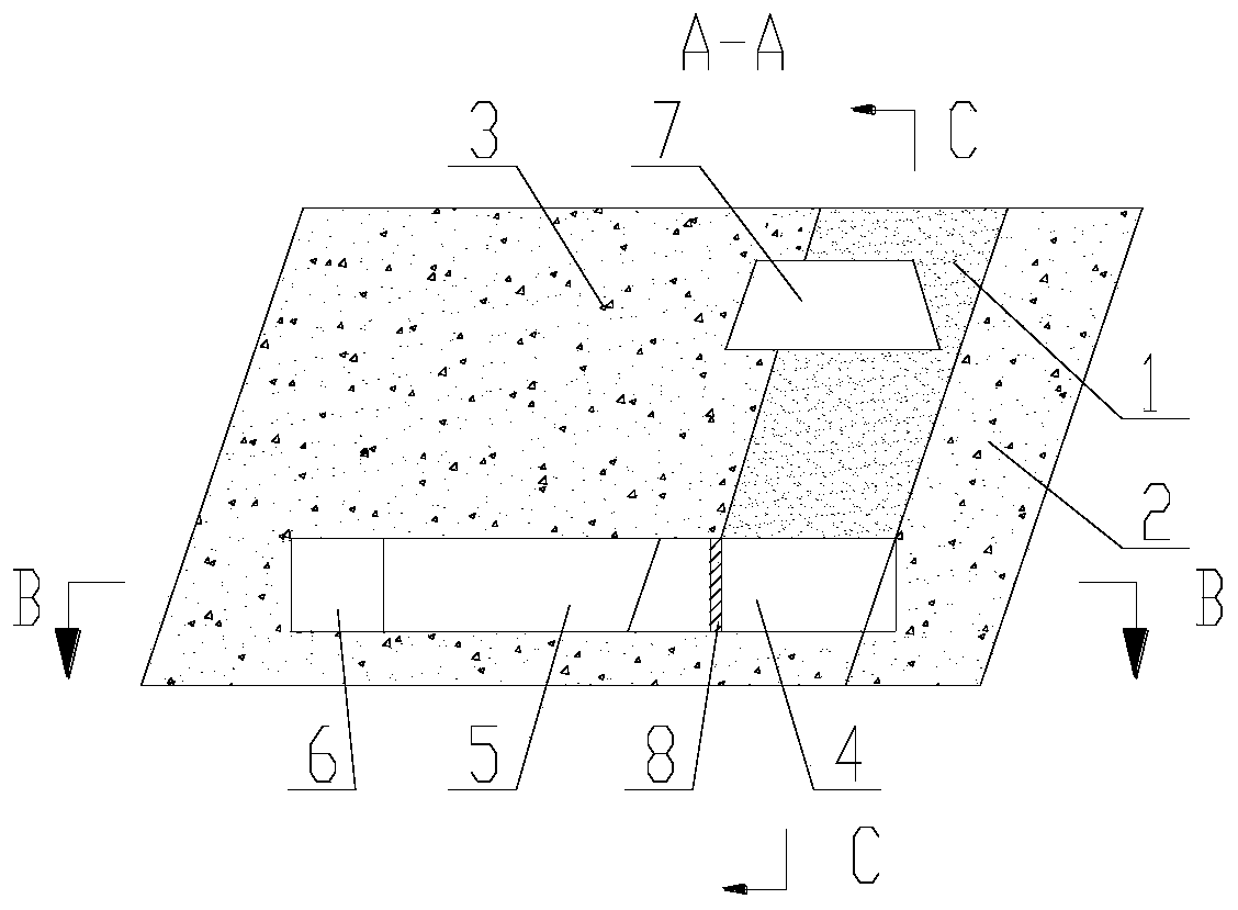 Bypass-air-return top coal caving mining system of extra-large-dip medium-thickness coal seam