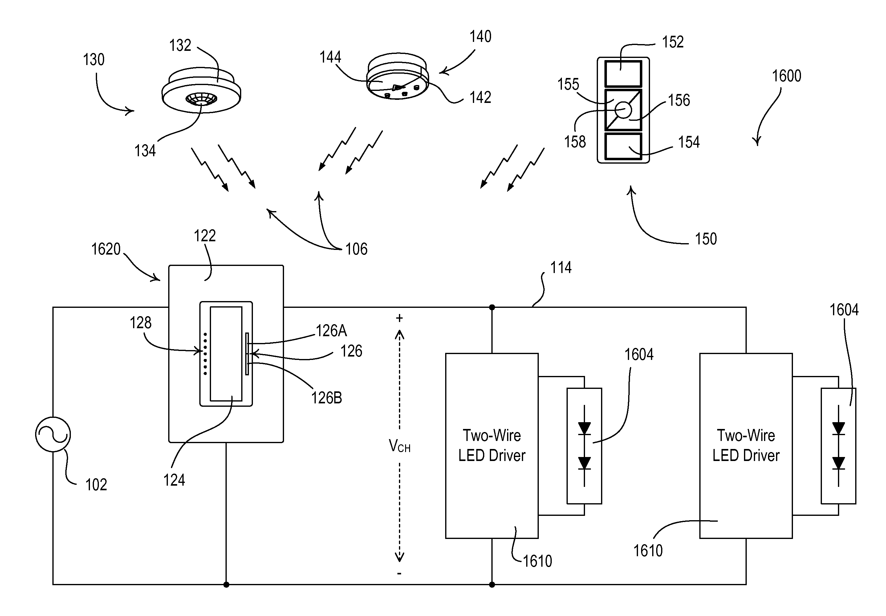 Digital load control system providing power and communication via existing power wiring