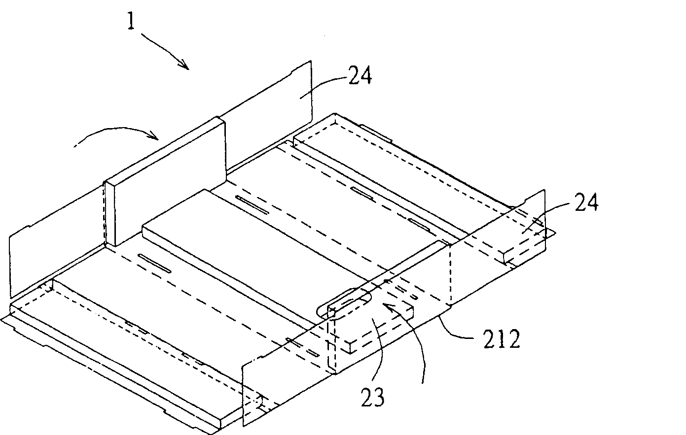 Buffering body capable of completely flattening and combination thereof