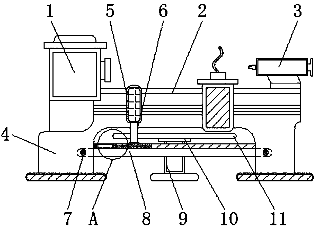 Lathe scrap iron recovery device for machining