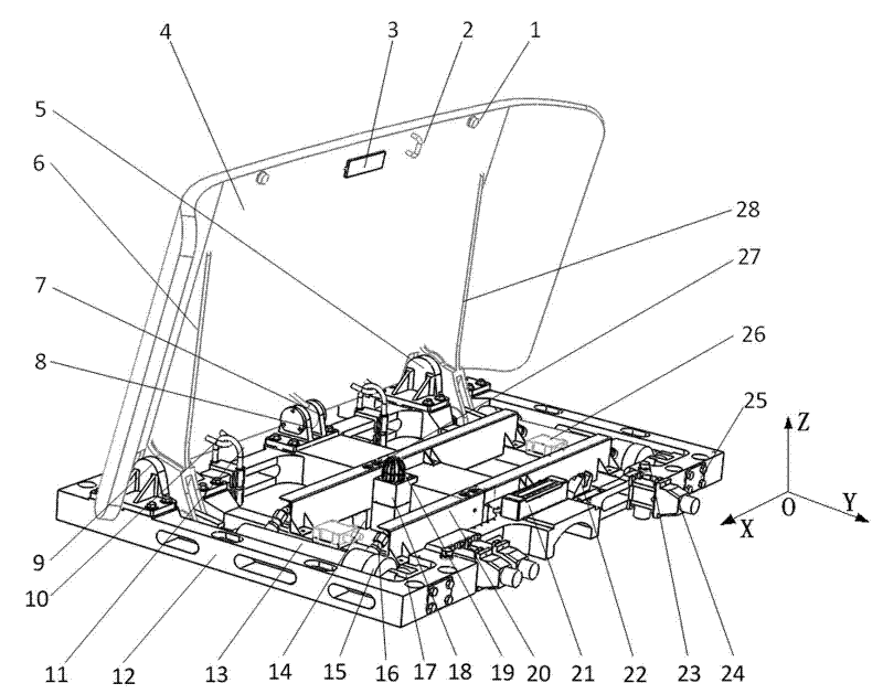 Air-powered braking roof wing device