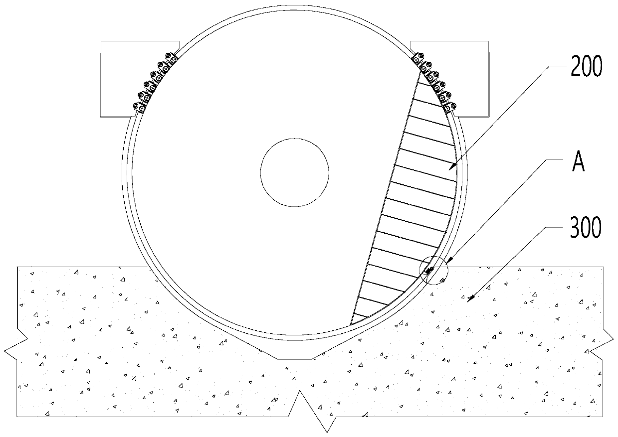 Large-deformation water stop device and gate valve