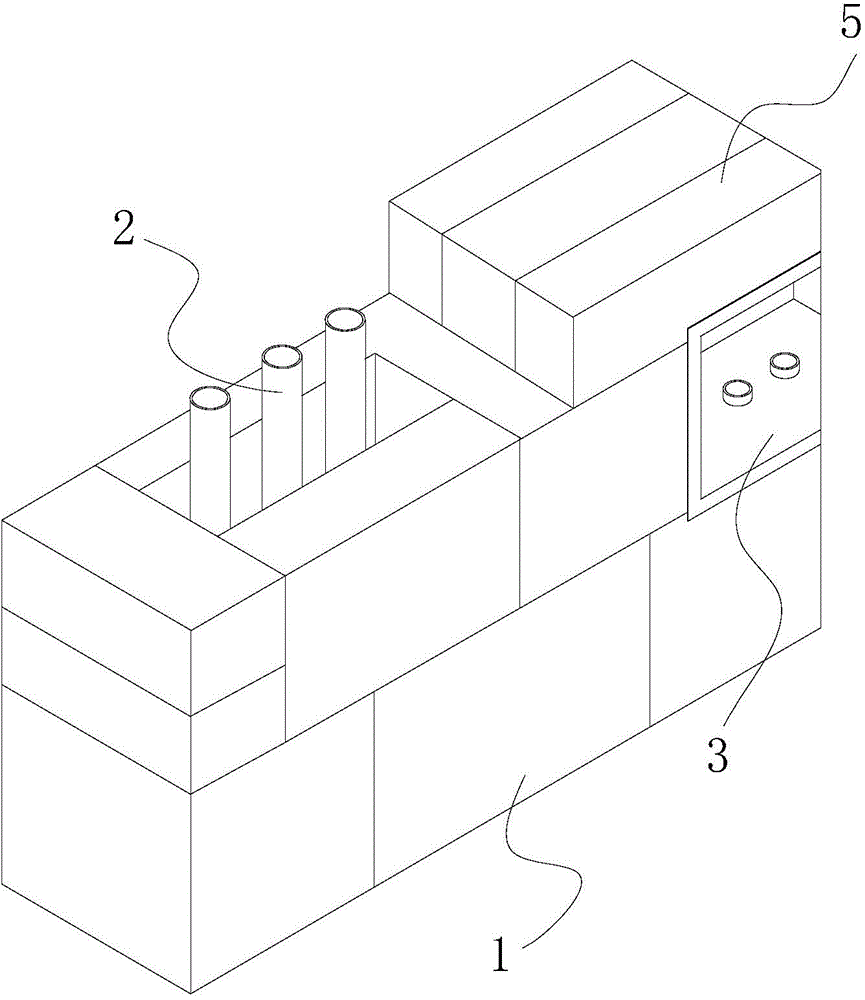 Direct-burial complete-set constructing process for electromechanical pipelines and wire boxes of masonry engineering