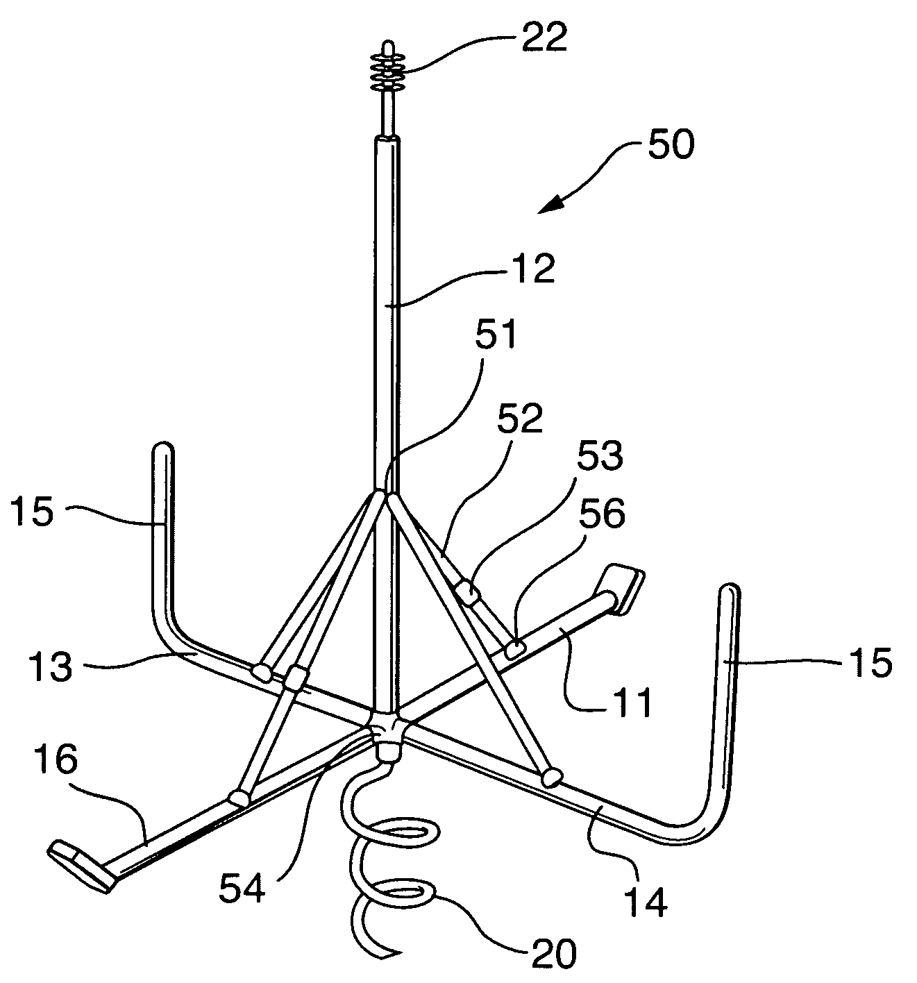 Rotary ground auger base and stand for supporting decoys and sporting equipment