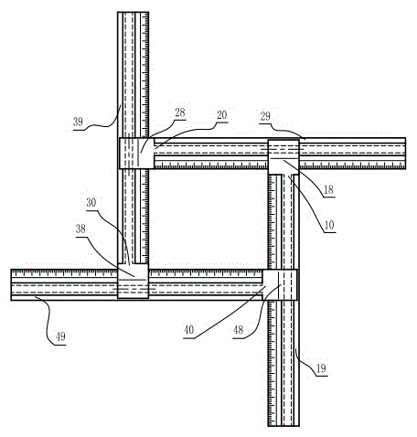 Circular-slide-way aluminum oxide medical four-side same-plane measuring rule