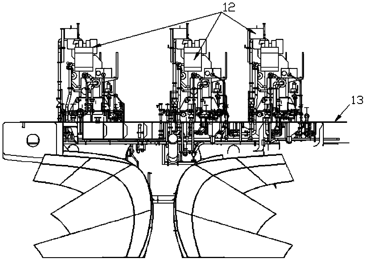 Non-platform structure of chip carrier power generator and power generator piping system pre-assembling method