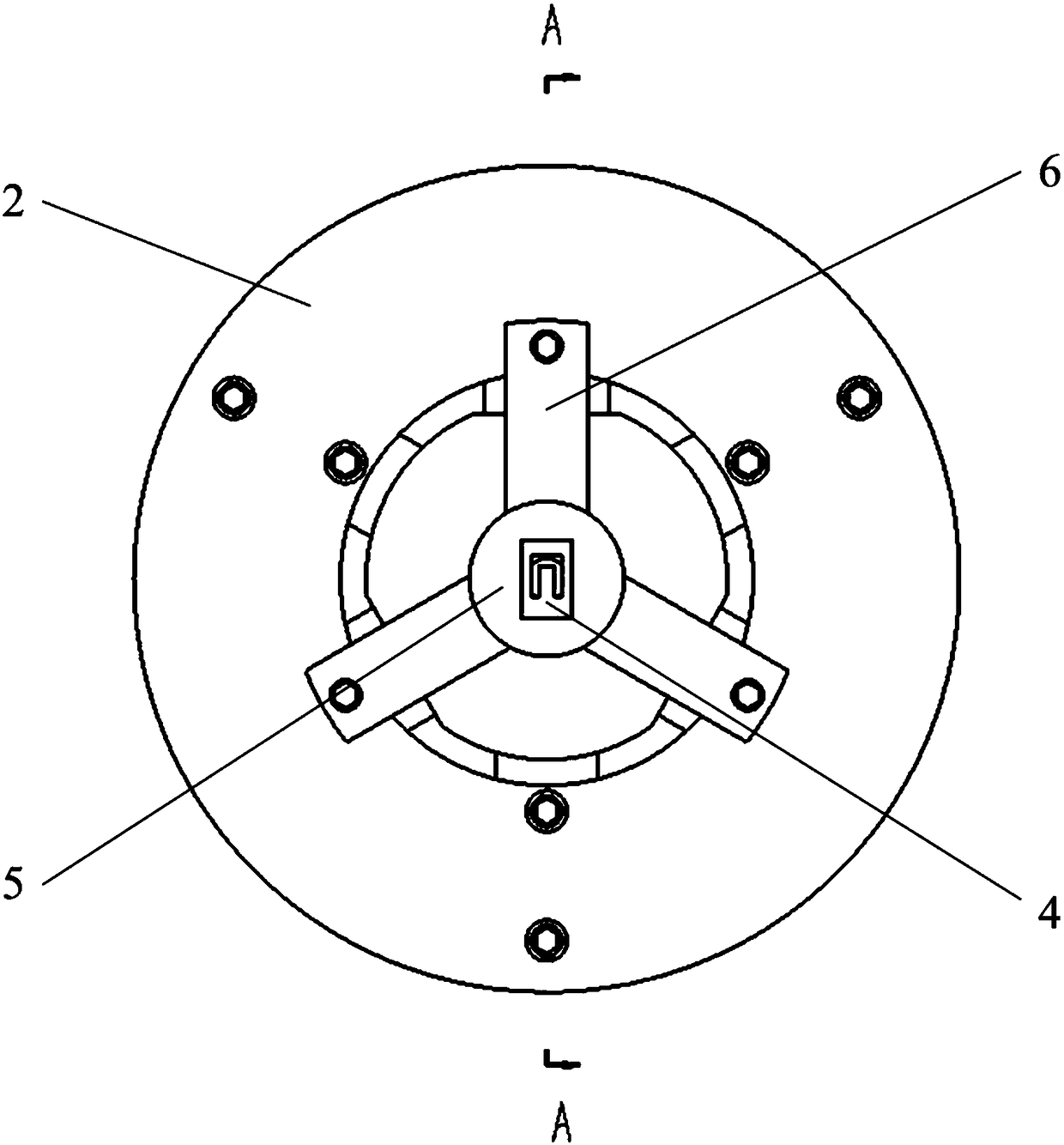 MEMS (Micro-electromechanical System) microstructure triaxial exciting device with piezoelectric ceramic as exciting source