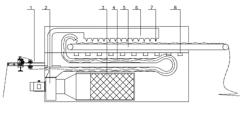 A device for cleaning fluff on the surface of fabric