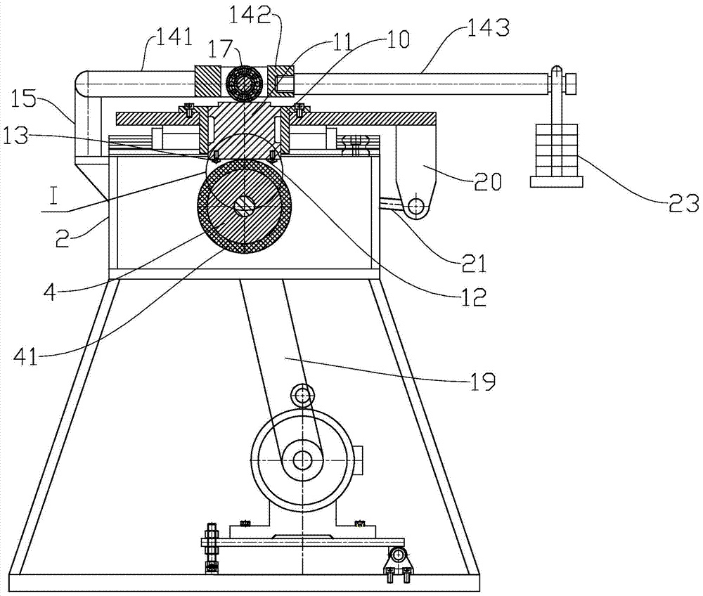 A friction test device and test method for screw drilling tool rotor coating