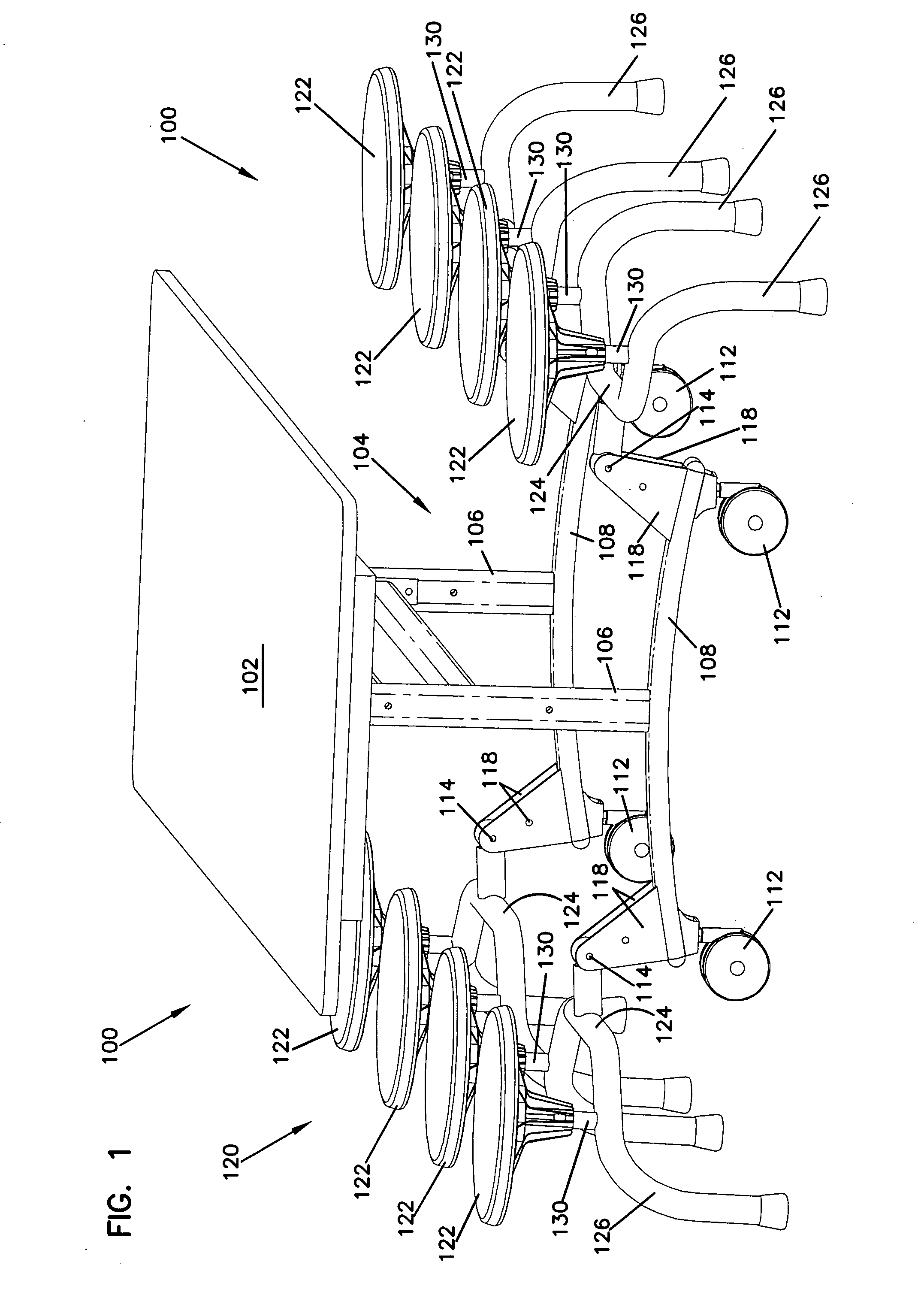 Table and seating arrangement