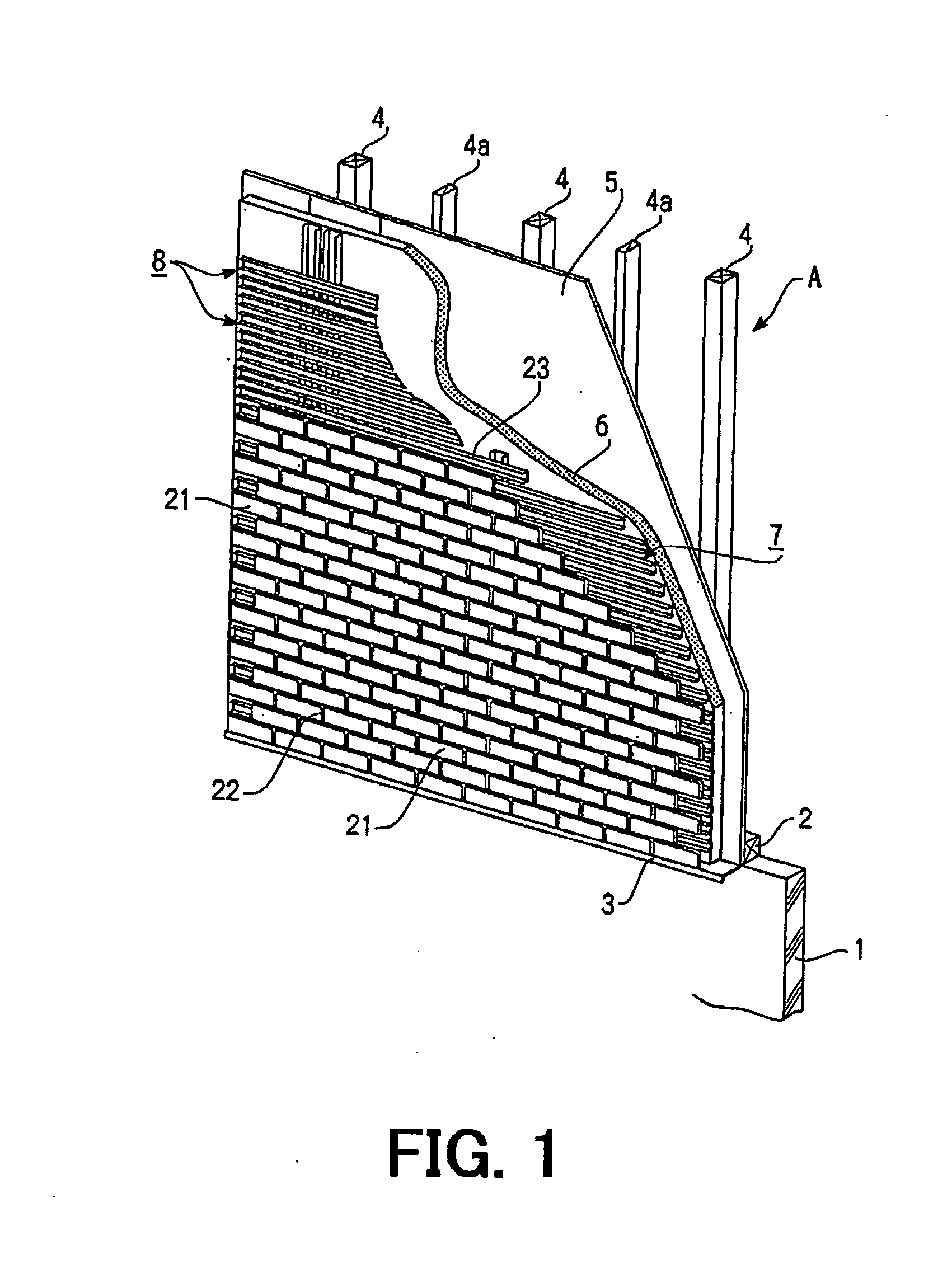 Wall Exterior Structure for Outer Wall Heat-Insulated Building and Wall Exterior Base, Lateral Furring Frame for Wall Exterior Material Installation and Method for Covering Wall Using Lateral Furring Frame, and Exterior Base Material and Outer Wall Using Exterior Base Material