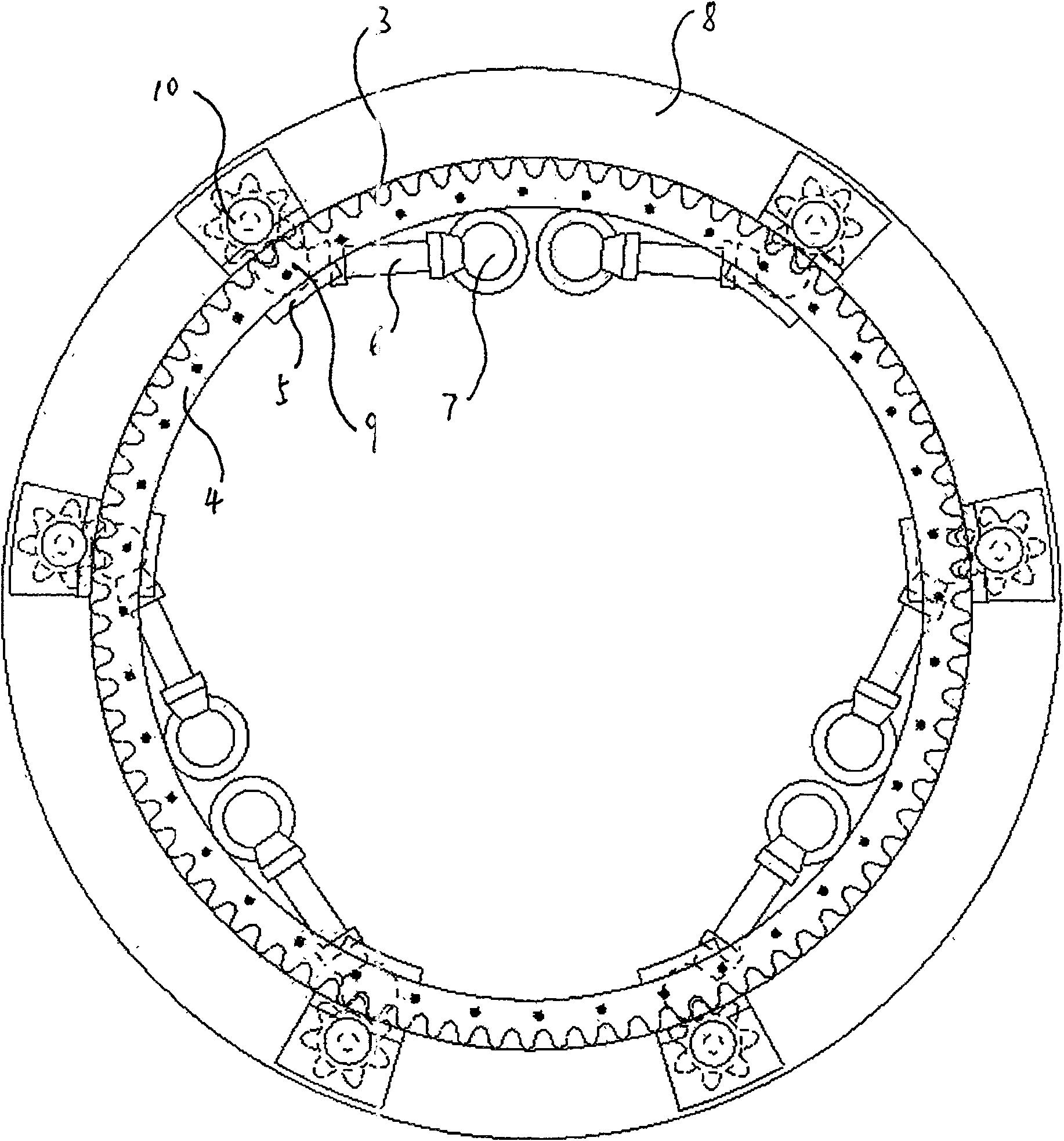 Movement implementing mechanism for LAMOST type astronomical focus panel