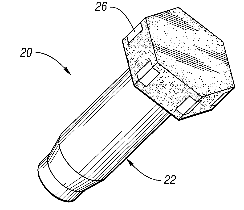 Plastic overmolded screw