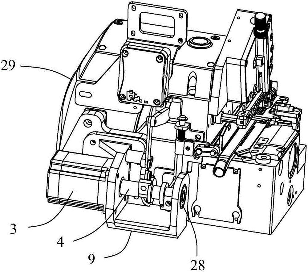 Integrated presser foot lifting and thread trimming device and sewing machine