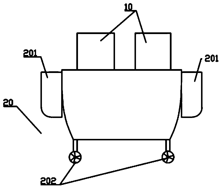 Ship type garbage processing device capable of processing water borne garbage