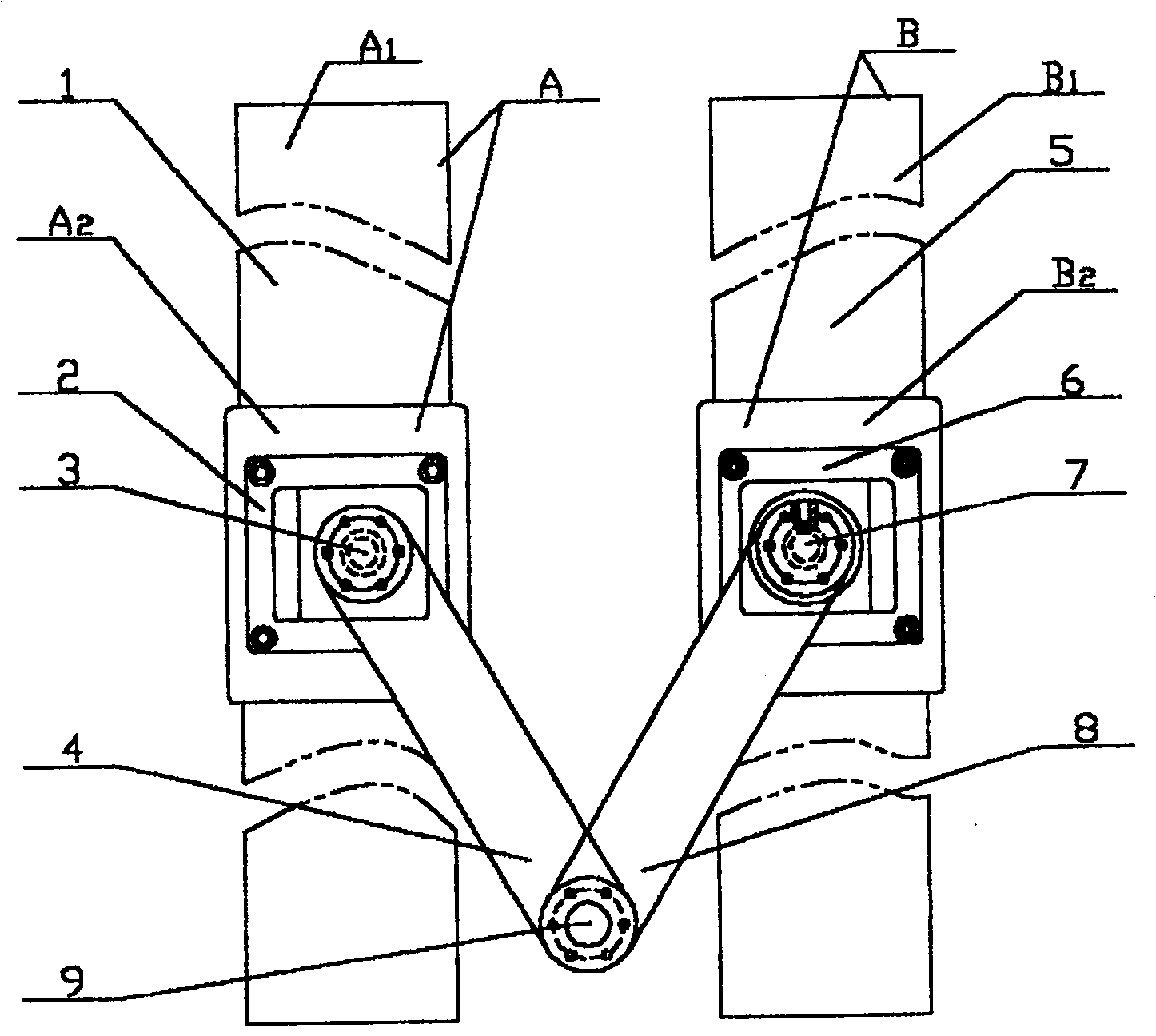 Two-freedom plane parallel high-speed high-accuracy robot