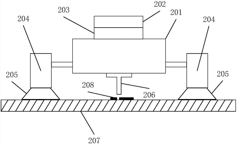 Movable-robot-type liquid metal printing device and method